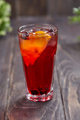 fresh lemonade on the wooden background