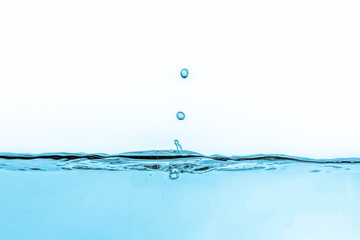 surface of the soft water and water splash