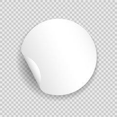 Round blank sticker template