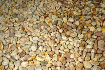 Stacked stone There are many beautiful colors on the ground.