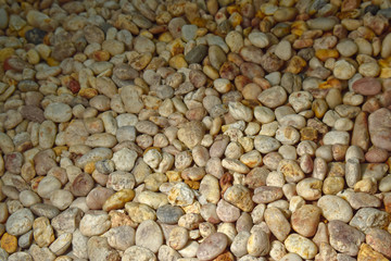 Stacked stone There are many beautiful colors on the ground.