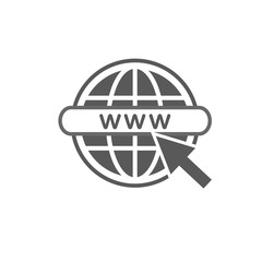 website icon vector isolated on white background, Go to web pictogram for your design, web, logo, application, UI