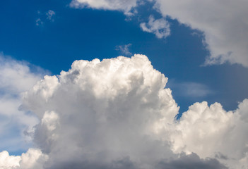 colorful dramatic sky with cloud at sunset
