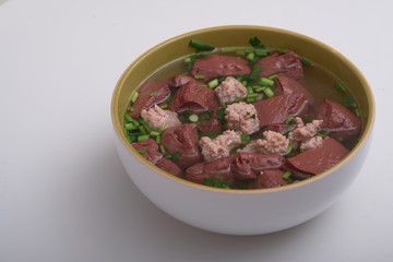 Pork's Entrails and Blood Jelly Soup Pork blood soup Famous Asian Soup