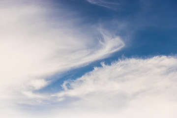 colorful dramatic sky with cloud at sunset