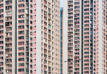 High rise residential building in Hong Kong city