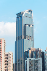 Fototapeta premium High rise office building and residential building in Hong Kong city