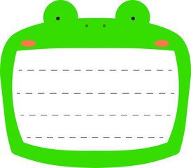 Cute frog noteboard