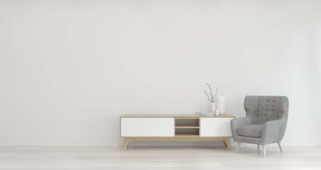 wall mockup and TV cabinet in front of the empty clean wall 3d rendering modern home design,Minimal mock up element for graphic design wall mock up