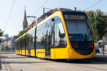 Fototapeta na wymiar Tram in Budapest