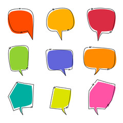 Speech bubble shaped banners