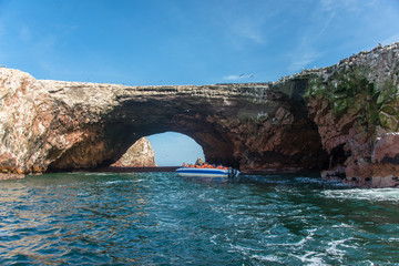 Ballestas Islands and Pacific Ocean in Paracas (Peru)