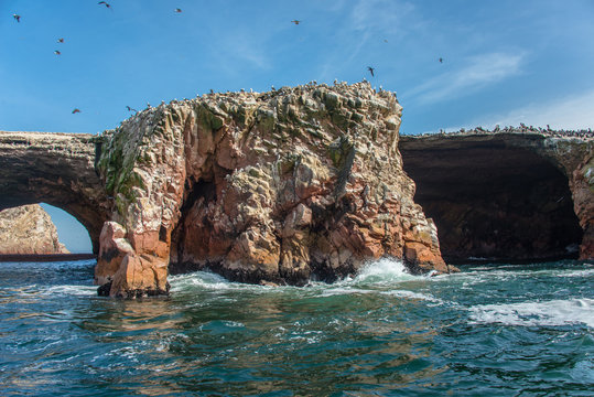 Ballestas Islands and Pacific Ocean in Paracas (Peru)
