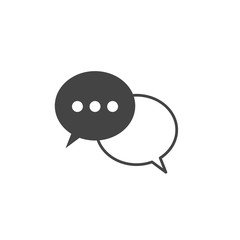 Speech bubble icon vector isolated on white background.