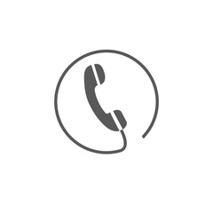 Phone icon vector isolated on white background. Telephone symbol for your design, logo, application, UI.