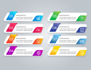 Abstract infographics steps template. Vector illustration. Can use for workflow layout, data, banner, business, presentation