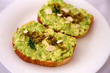 Avocado Jalapeno on Bread