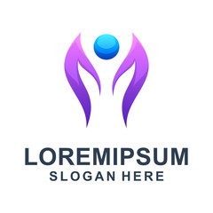 Colorful Abstract Letter M Logo Design