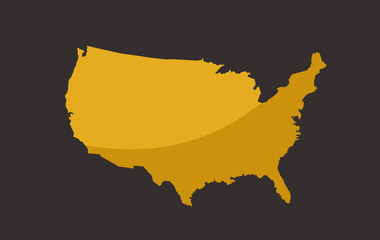 USA map vector illustration