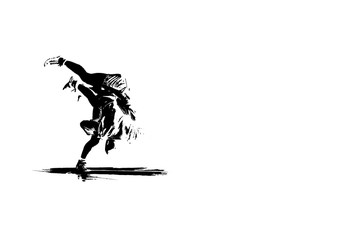 Unrecognizable sambo wrestlers demonstrating hand throwing technique