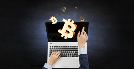 Crypto currency trading . Mixed media