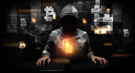 Haking into crypto world . Mixed media