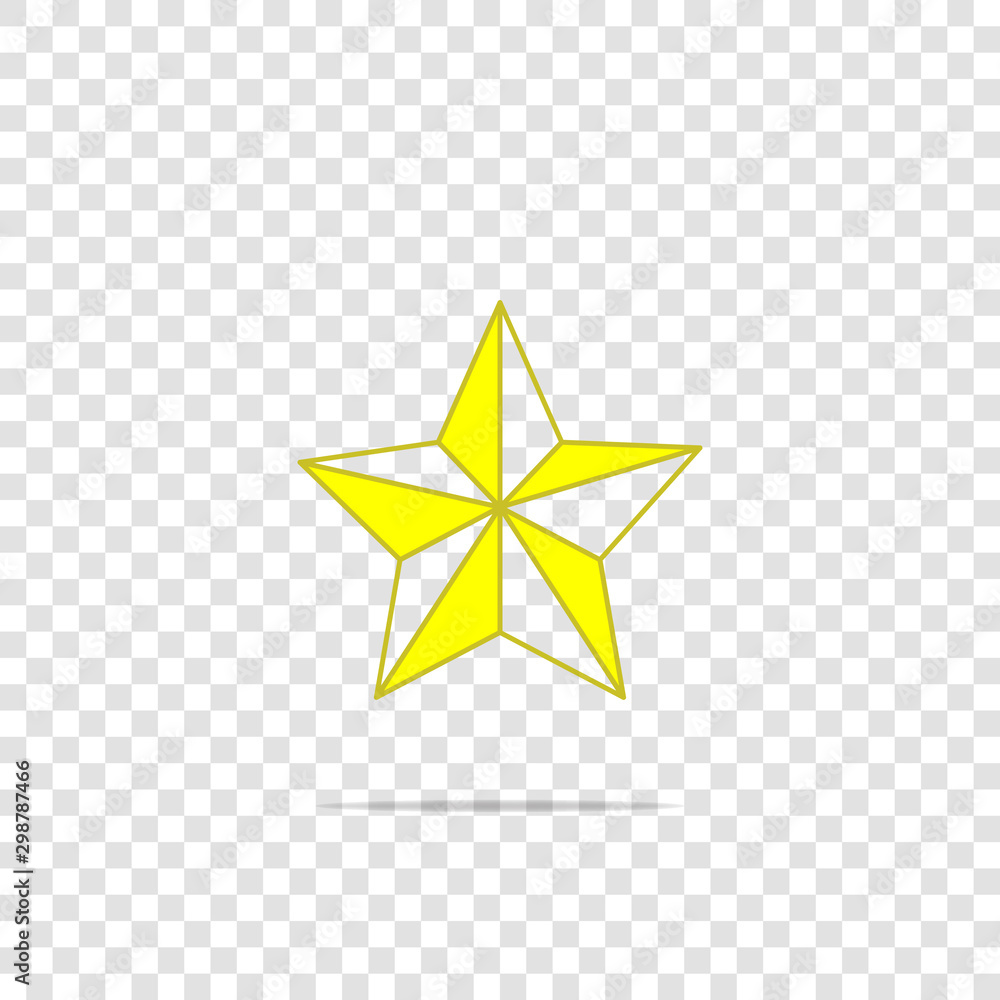 Poster vector image five-pointed star. star on transparent background.