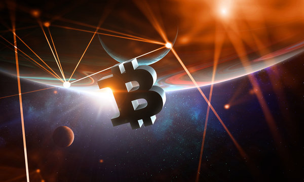 Crypto currency world. 3d rendering