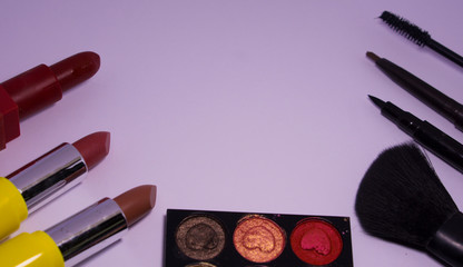 Make up set with red tone