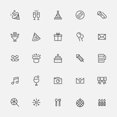 Party goods icon in line style.