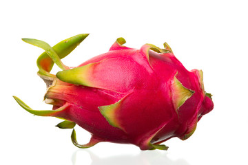 Dragon fruit, pitaya isolated on white