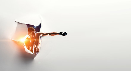 His breakthrough to success. Mixed media