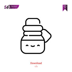 Outline Black jar icon. jar icon vector isolated on white background. Graphic design, mobile application, logo, user interface. EPS 10 format vector