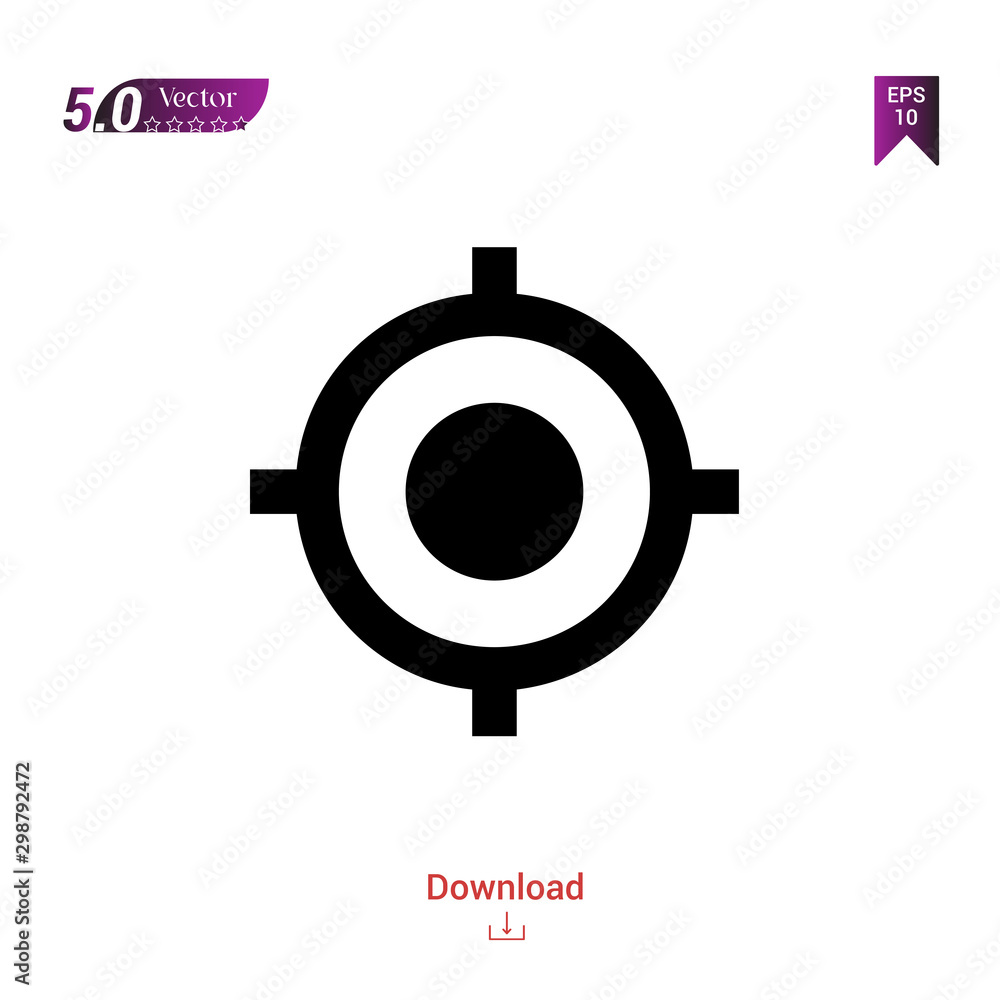 Poster outline black gps-fixed-indicator icon vector isolated on white background. graphic design, material