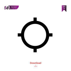 Outline Black gps-location-symbol icon vector isolated on white background. Graphic design, material-design icon, mobile application, logo, user interface. EPS 10 format vector