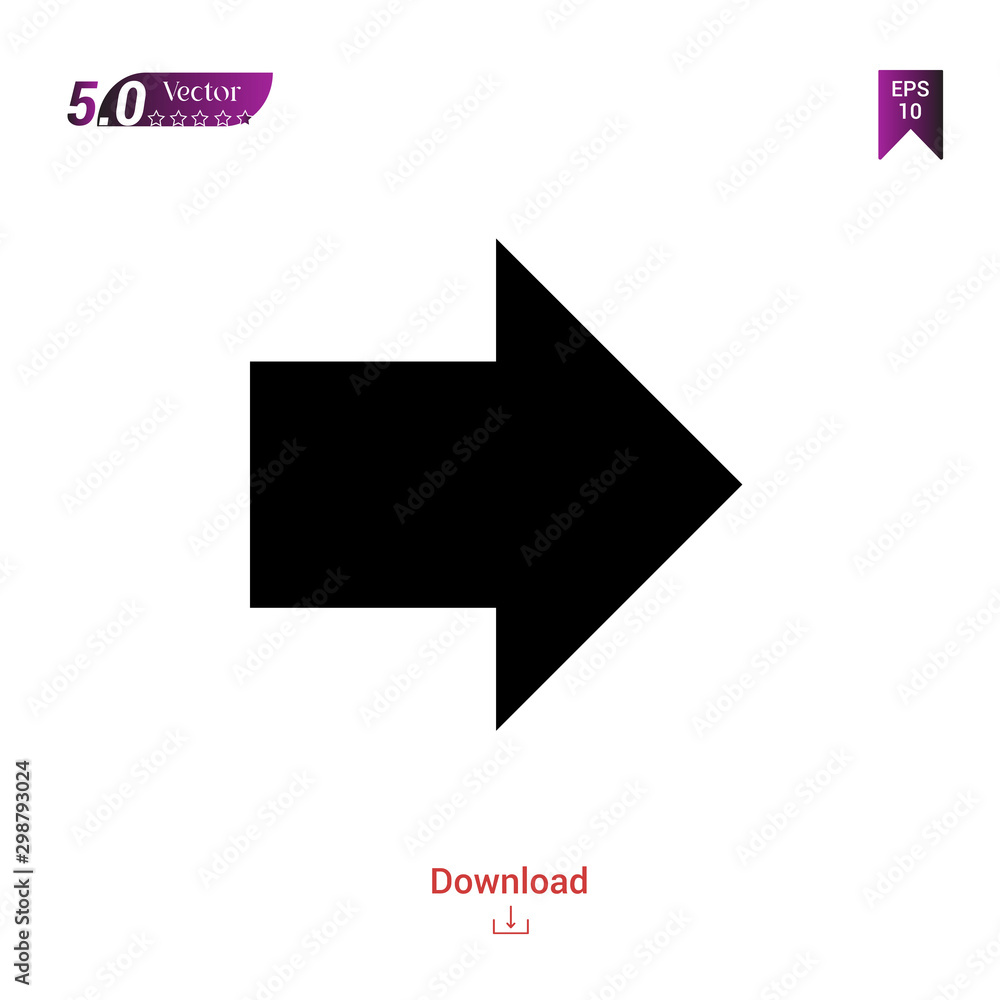 Poster outline black forward-right-arrow-button icon vector isolated on white background. graphic design, m