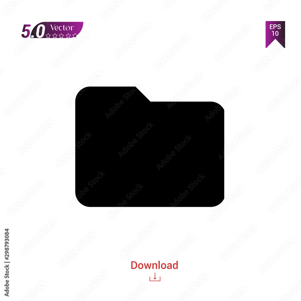 Poster outline black folder icon. folder icon vector isolated on white background. graphic design, material