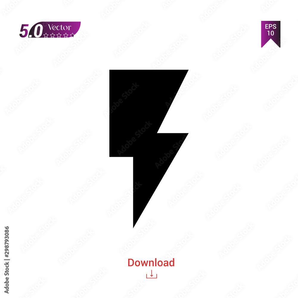 Poster outline black flash-on-indicator icon vector isolated on white background. graphic design, material-