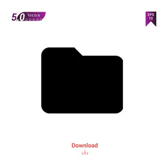Outline Black folder icon. folder icon vector isolated on white background. Graphic design, material-design icon, mobile application, logo, user interface. EPS 10 format vector