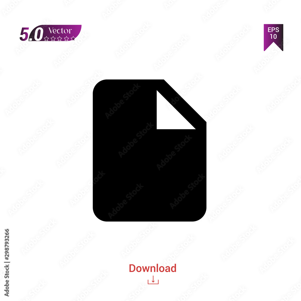 Poster outline black file icon. file icon vector isolated on white background. graphic design, material-des