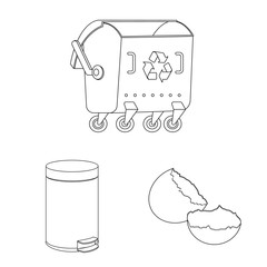 Vector design of order and recycling logo. Set of order and sort stock symbol for web.