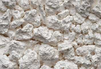 Chunky Calcium Chloride - white dehumidifying material.