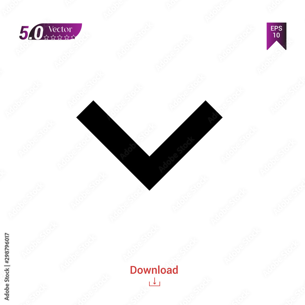 Poster outline black downwards-arrow-keydownwards-arrow-key icon vector isolated on white background. graph