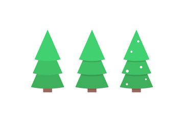 Christmas trees icons. Vector illustration pixel design