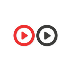 Video player icons. Vector illustration in flat design