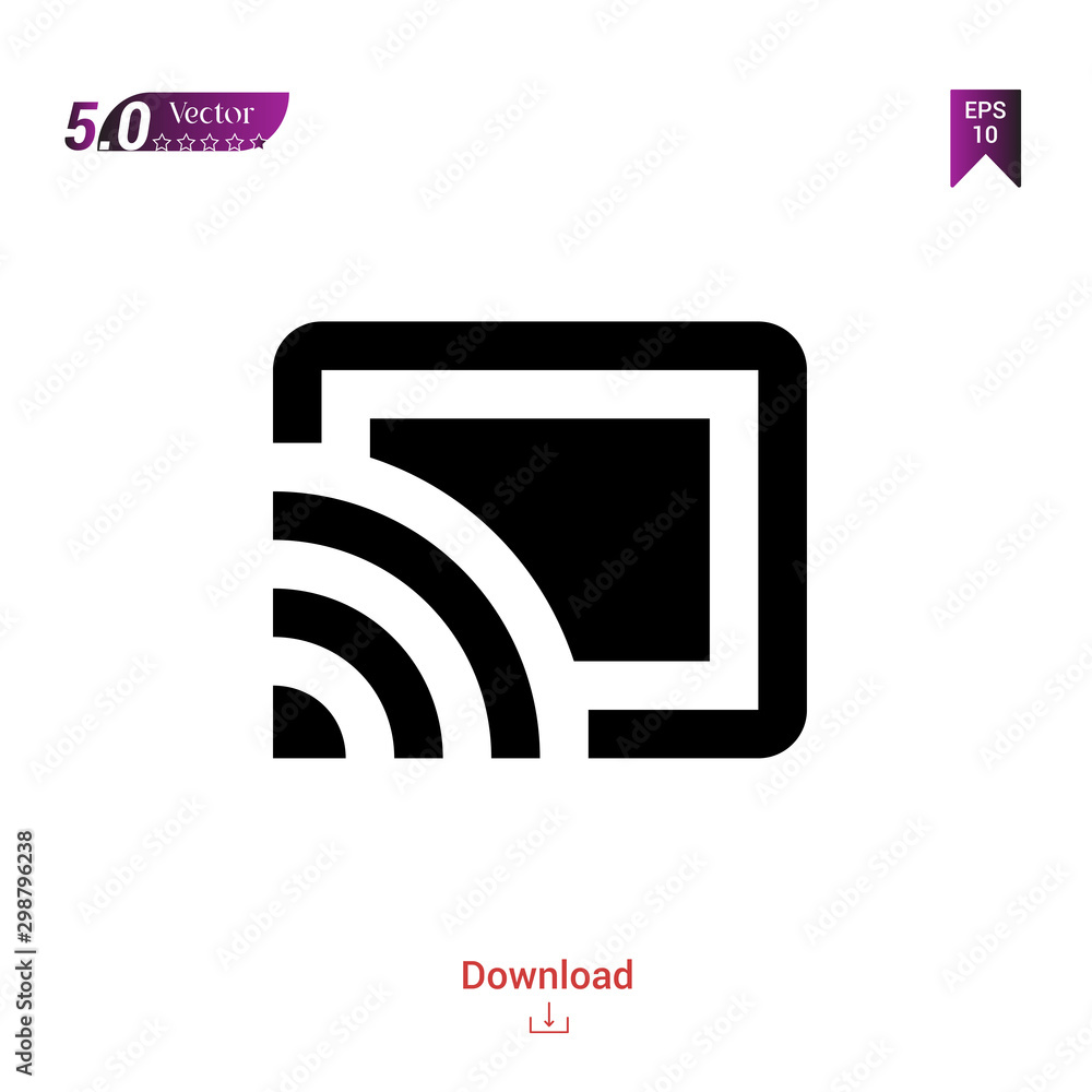 Poster outline black device-connected icon vector isolated on white background. graphic design, material-de