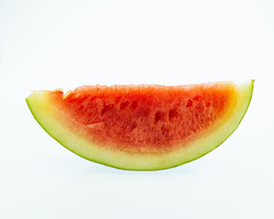Red watermelon on white background,