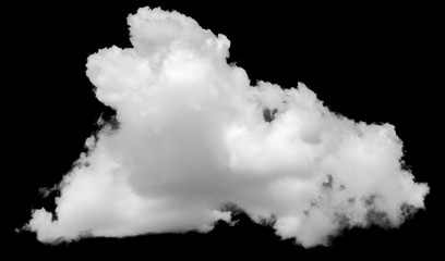 Isolated cloud over black