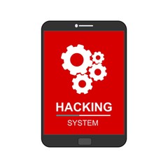 Alert notification on laptop, computer, smartphone vector, malware concept, spam data, fraud internet error, insecure connection, online scam, virus vector illustration template