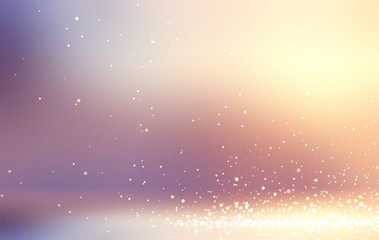 Sparkles golden retro room. Glitter empty vintage background. 3d illustration. Diamond dust floor decoration. Festive interior. Holiday style.